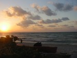 Sunset. Jade Beach.