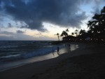 Poipu Beach after dark
