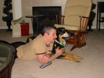 Watching the Dog Whisperer with dad